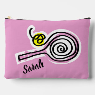 Sac à cosmétiques rose mignon avec design de raque