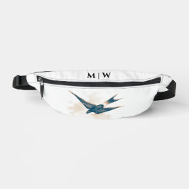 Sac à coudre d'impression d'hirondelle