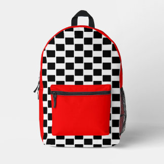 Sac à coudre noir et blanc coché rouge 4Ann