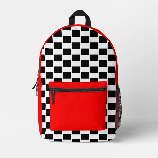Sac à coudre noir et blanc coché rouge 4Ann (Recto)