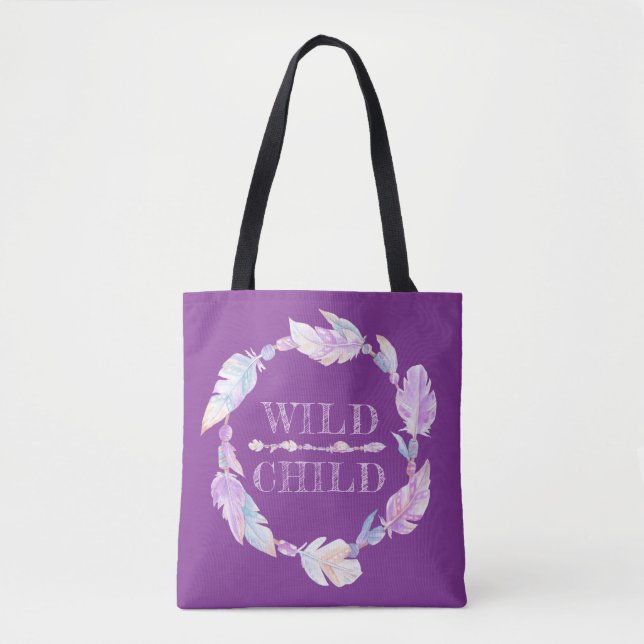 Sac à dessin violet enfant sauvage (Devant)