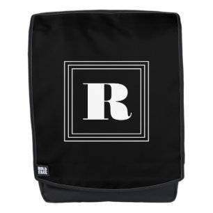 Sac À Dos 3 monogramme de cadre Noir et blanc
