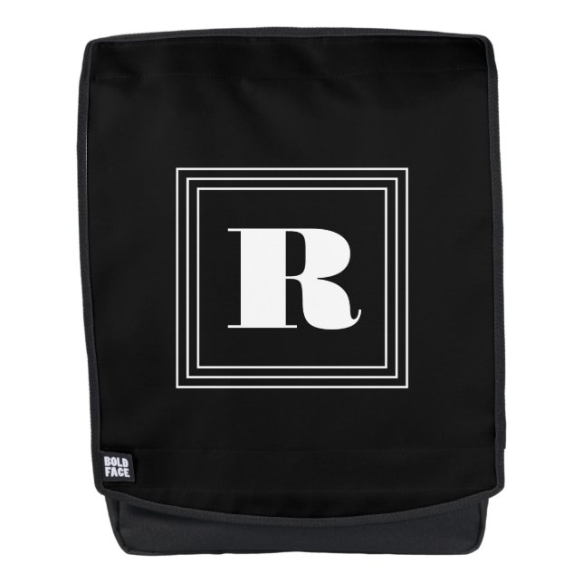 Sac À Dos 3 monogramme de cadre | Noir et blanc (Devant)