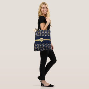 Sac à dos abstrait personnalisé Navy & Or