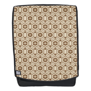 Sac à dos adulte - Formes géométriques en bruns