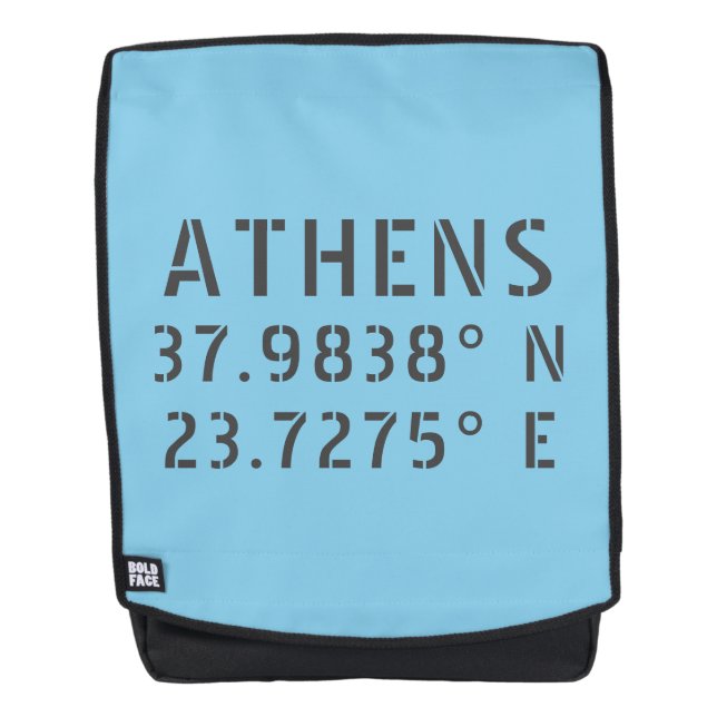 Sac À Dos Athènes Latitude Longitude (Devant)