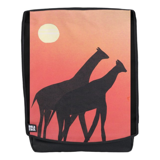 Sac à dos avec design Giraffe (Devant)