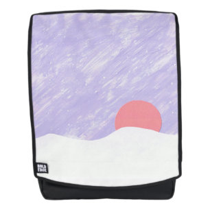 Sac à dos avec scène de coucher de soleil