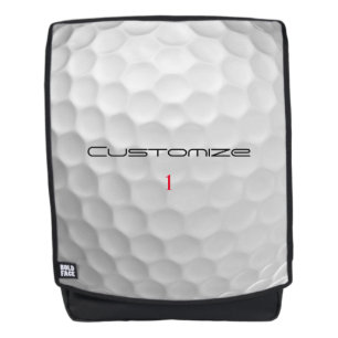 Sac À Dos Balle de golf blanche texturée avec nom et numéro 