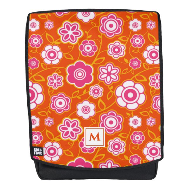Sac À Dos Bandana florale Imprimer Monogramme (Devant)