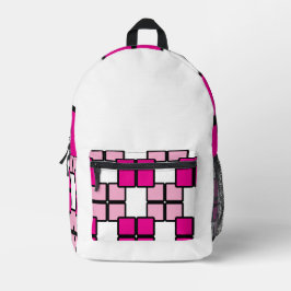 Sac à dos blanc moderne avec rose et violet