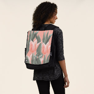 Sac À Dos Bonne fête des mères ! Fleurs de tulipes de pêc