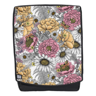 Sac À Dos Bouquet de fleurs - roses, pivoines, marguerites e