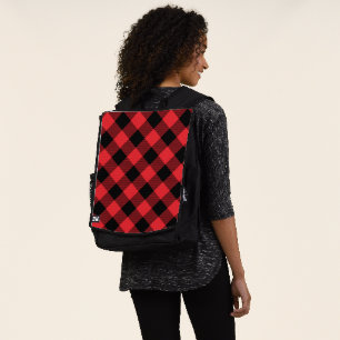 Sac À Dos Buffalo Plaid Red Black Check