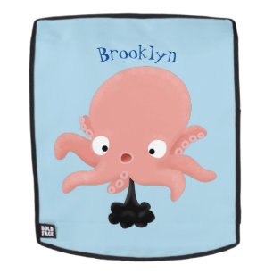 Sac À Dos Caricature de bébé pieuvre rose mignonne humour