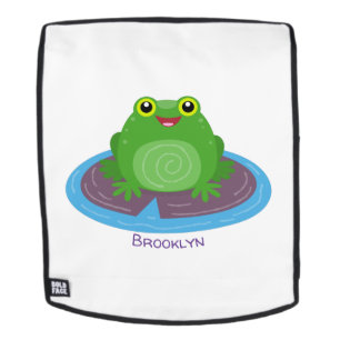 Sac À Dos Caricature de grenouille verte mignonne