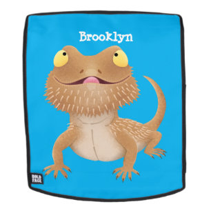 Sac À Dos Caricature de lézard de dragon à barbe