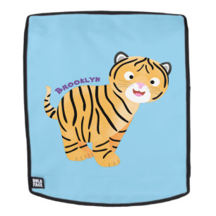 Sac À Dos Caricature de petit tigre joyeux