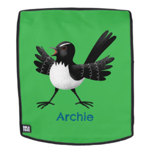 Sac À Dos Caricature de Willie Wagtail australienne personna