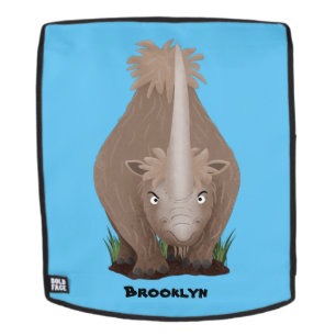 Sac À Dos Caricature en élasmère de rhinocéros laineux
