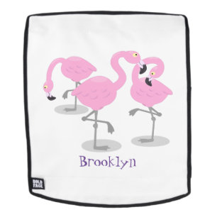 Sac À Dos Caricature en trio flamand rose mou