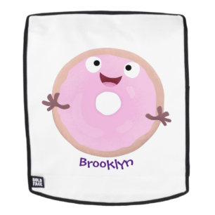 Sac À Dos Caricature joli beignet rose vitré