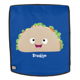 Sac À Dos Caricature joli sourire taco dessin animé