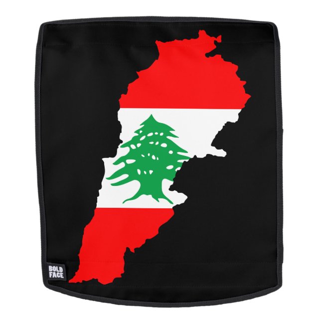 Sac À Dos Carte du Liban avec drapeau (Devant amovible)