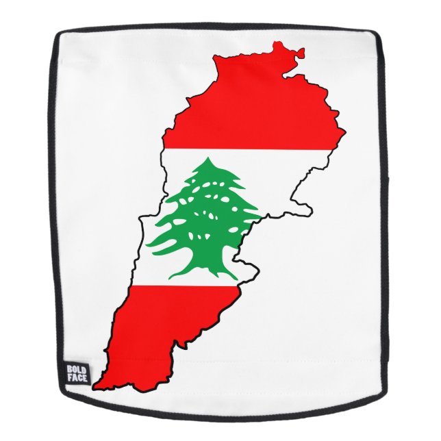 Sac À Dos Carte du Liban avec drapeau (Devant amovible)