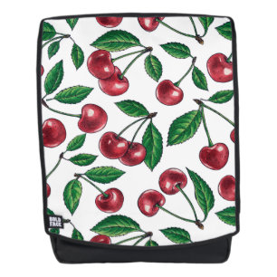 Sac À Dos Cerises rouges sur blanc