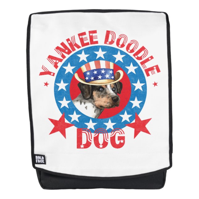 Sac À Dos Chien léopard Catahoula Patriotique (Devant)