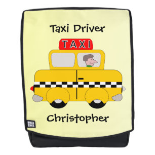 Sac À Dos Conception jaune personnalisée de taxi