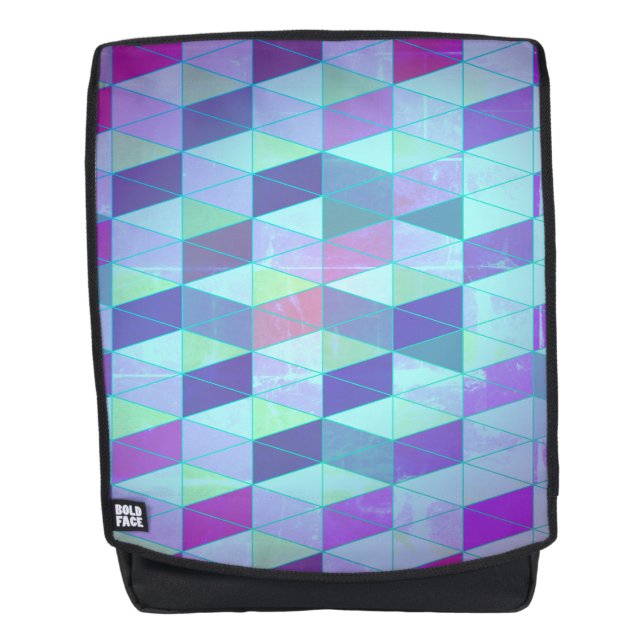 Sac À Dos Cubes en triangles Motif géométrique (Devant)
