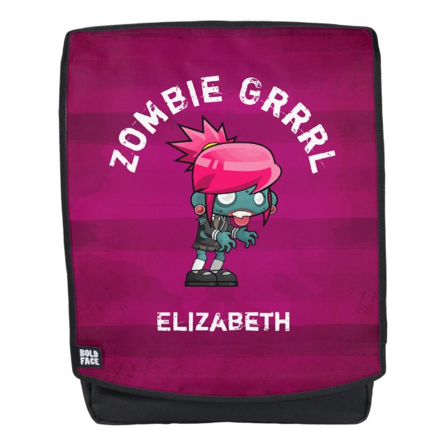 Sac À Dos Cute Punk Rock Zombie Grrrl (Devant)