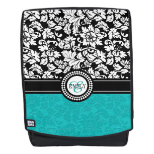 Sac À Dos Damas Blanc Et Turquoise