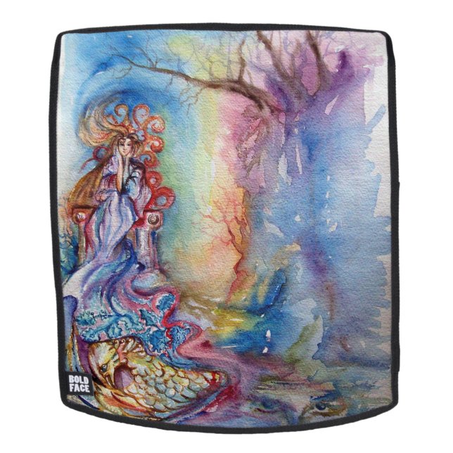 Sac À Dos DAME DU LAC Imaginaire bleu rose (Devant amovible)