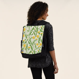 Sac À Dos Dandelions, vert, jaune et blanc