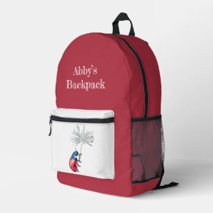 Sac à dos de Bug Lady avec nom personnalisable
