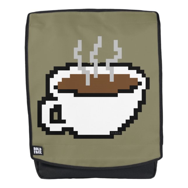 Sac à dos de café 8 bits (Devant)