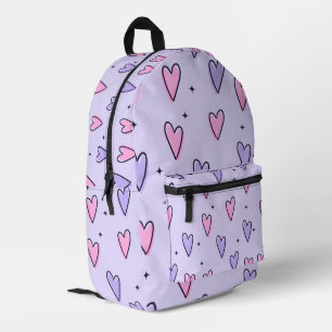 sac à dos de coeur pourpre sac scolaire Voyage