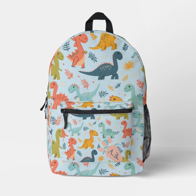 Sac à dos de dinosaure personnalisé mignon (Recto)