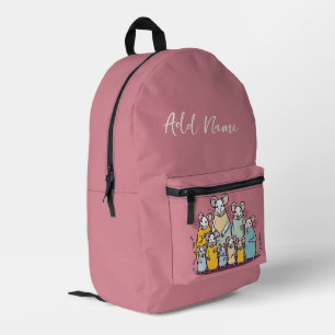Sac à dos de famille de souris personnalisé
