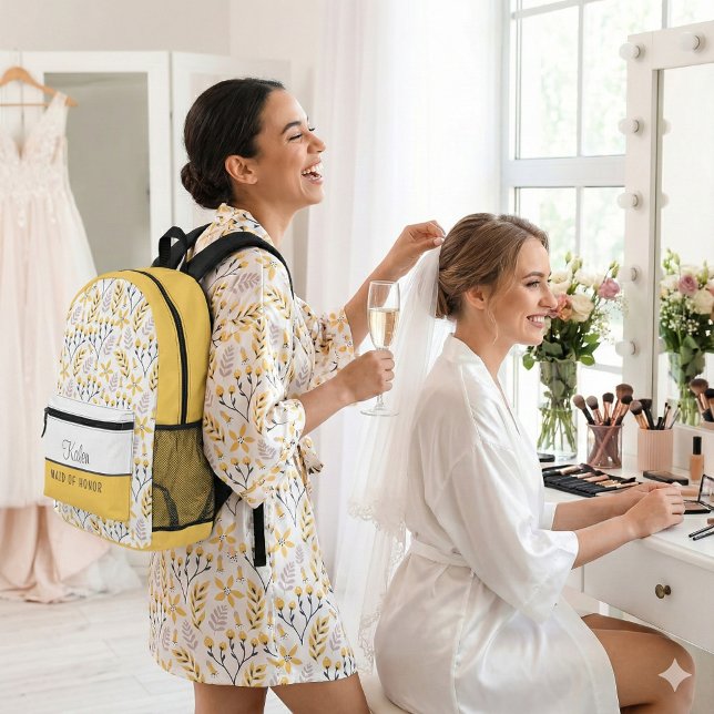 Sac à dos de femme d'honneur (This beautiful personalized backpack would make a great gift for your maid of honor! )