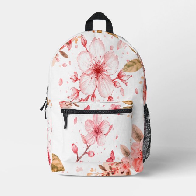 Sac à dos de fleurs fleuris design florissant (Recto)
