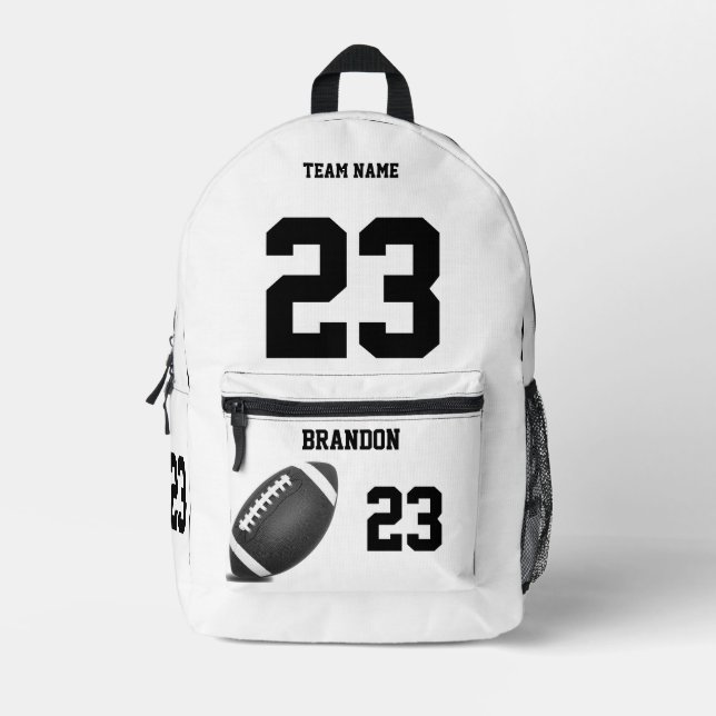 Sac à dos de football école secondaire personnalis (Recto)