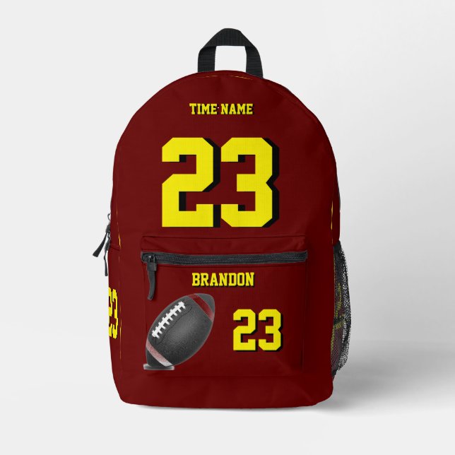 Sac à dos de football école secondaire Rby (Recto)