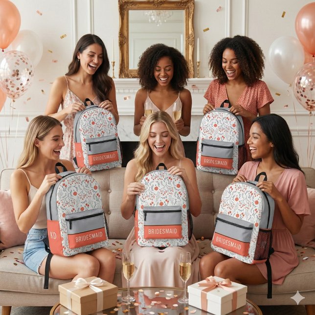 Sac à dos de servante (This beautiful personalized backpack would make a wonderful gift for your bridesmaids! )