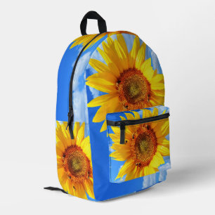 Sac à dos de tournesol jaune et d'abeilles Ciel bl