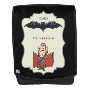 Sac À Dos Dracula amusant avec Cape & Flying Bat Personnalis