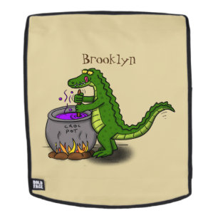 Sac À Dos Drôle alligator vert cuisine dessin animé